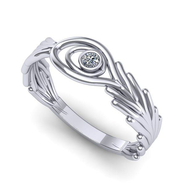 Inel din aur alb cu diamant