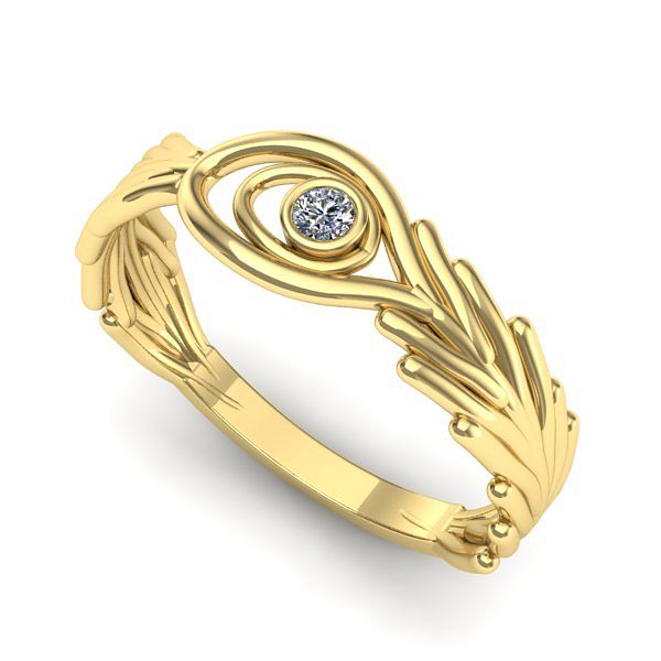 Inel de logodna din aur galben cu diamant