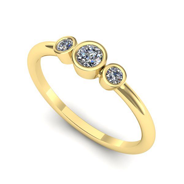 Inel logodna din aur galben cu diamant