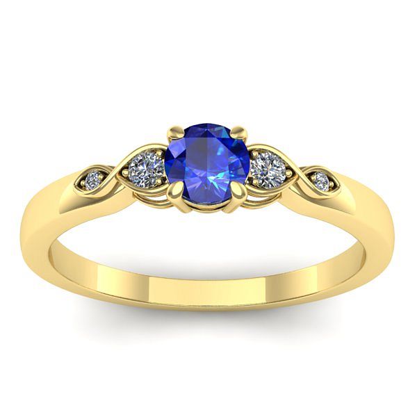 Inel de logodna cu safir rotund