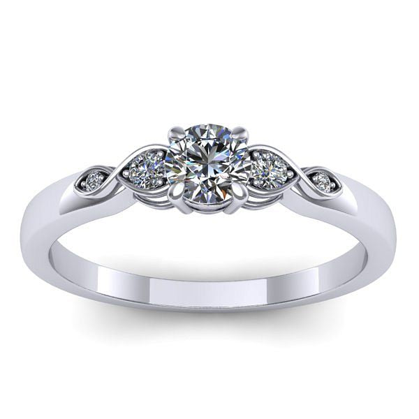 Inel logodna cu diamant rotund