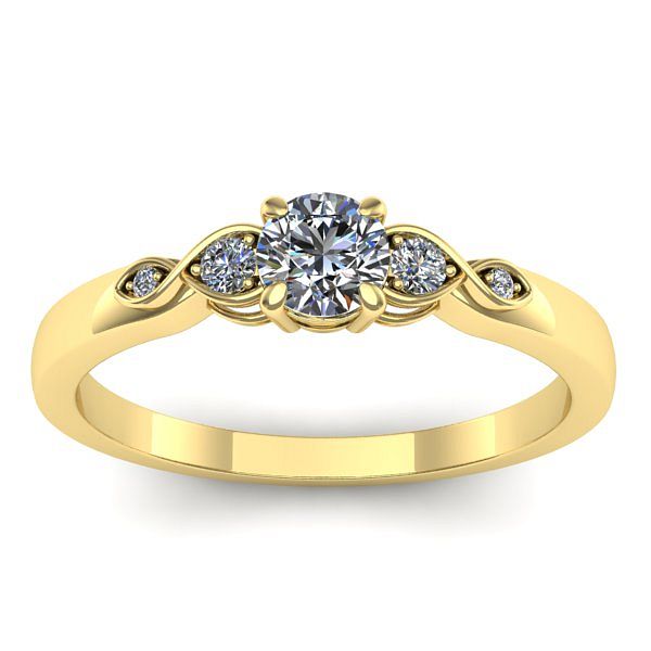 Inel logodna cu diamant rotund