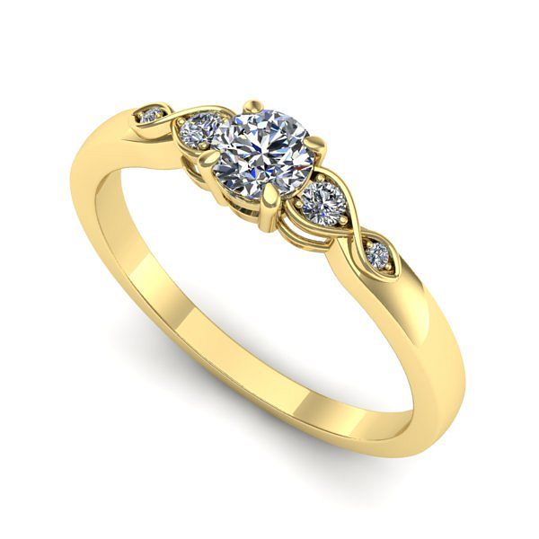 Inel de logodna din aur galben cu diamant