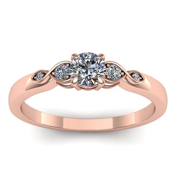 Inel de logodna cu diamant rotund