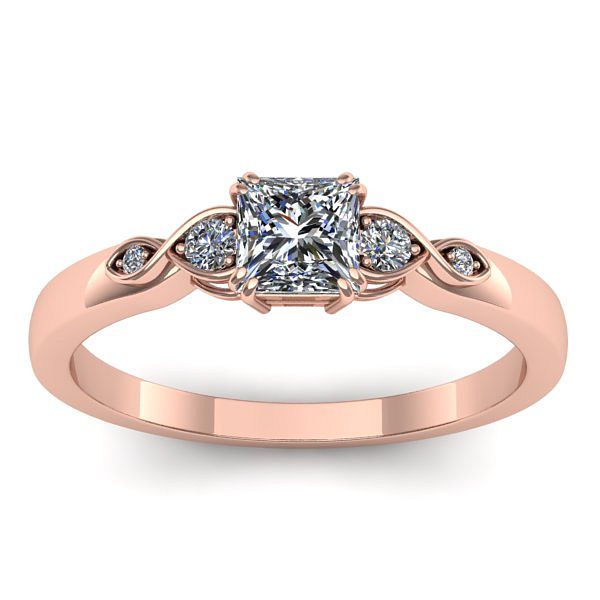 Inel logodna cu diamant patrat