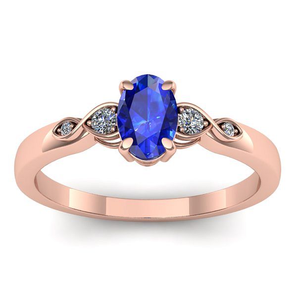 Inel logodna cu safir oval