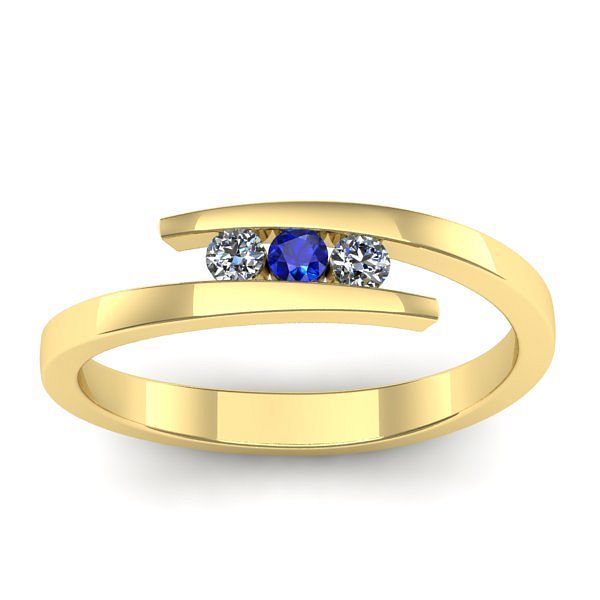 Inel de logodna cu safir rotund