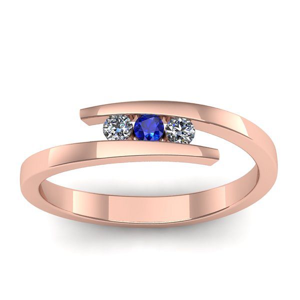 Inel cu safir rotund