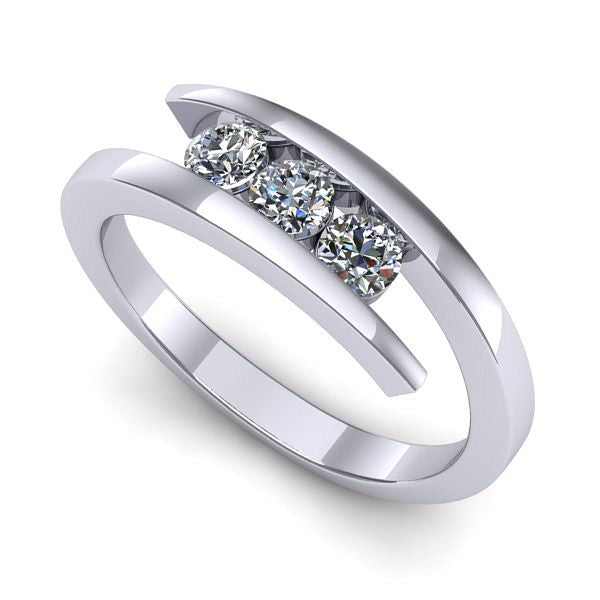 Inel de logodna din aur alb cu diamant