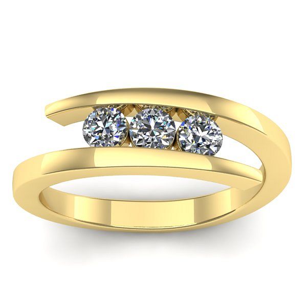 Inel logodna cu diamant rotund