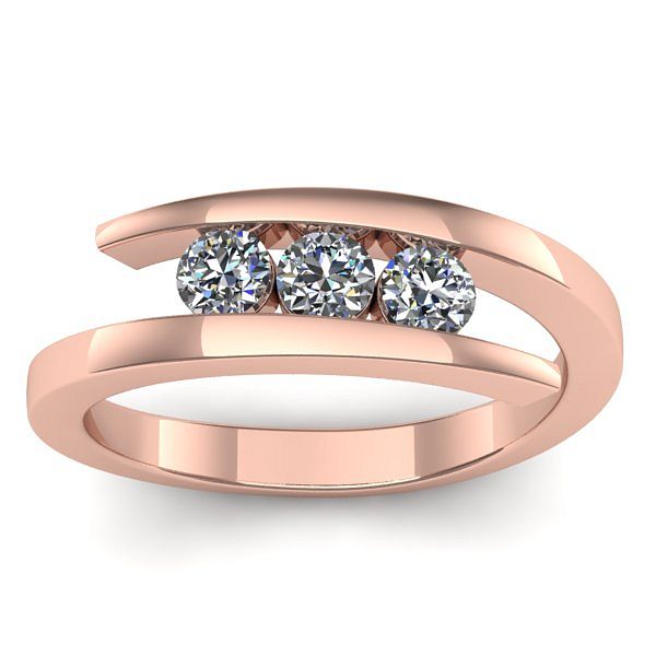 Inel cu diamant rotund