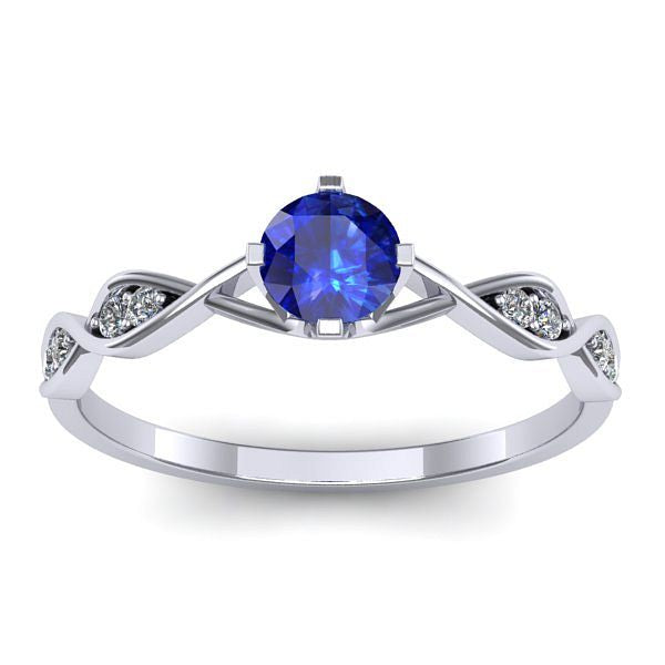 Inel cu safir rotund