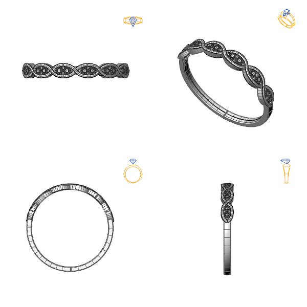 Inel de logodna eternity cu diamante