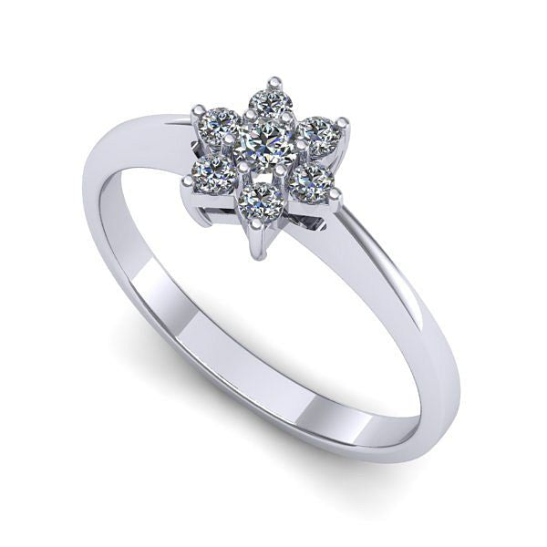 Inel de logodna din aur alb cu diamant