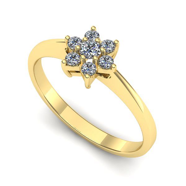 Inel din aur galben cu diamant