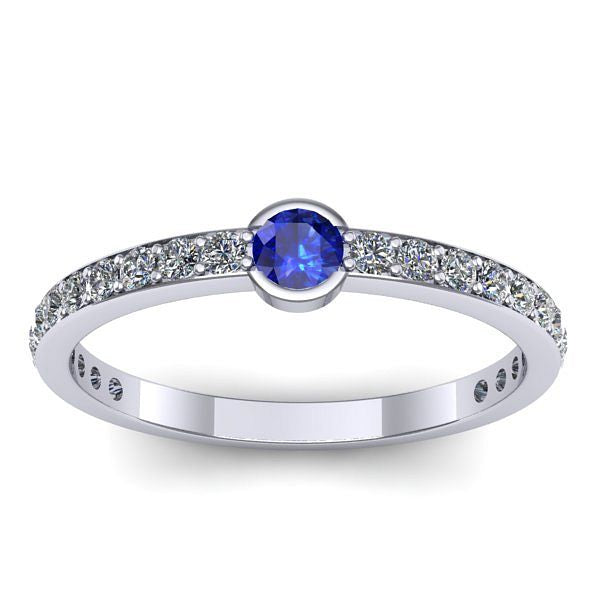 Inel cu safir rotund
