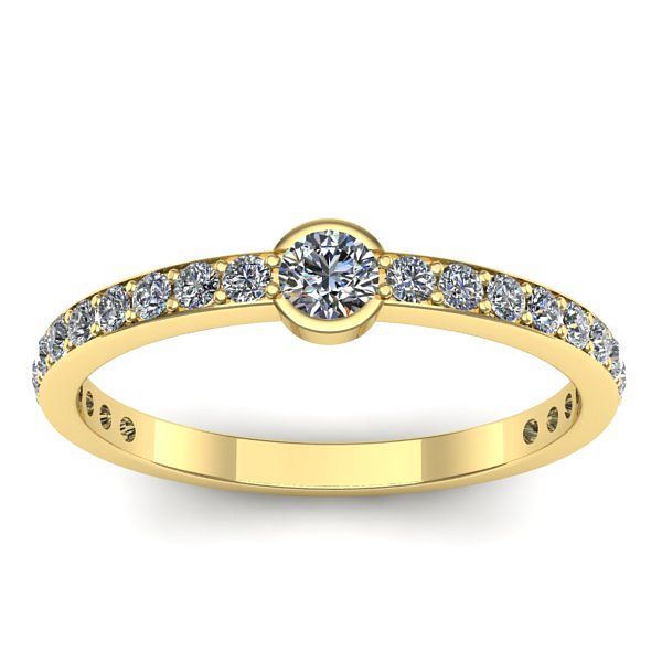 Inel de logodna cu diamant rotund