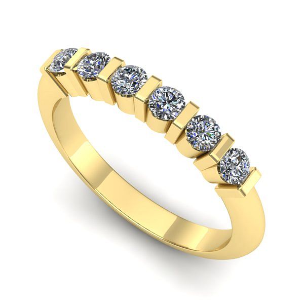 Inel de logodna din aur galben cu diamante