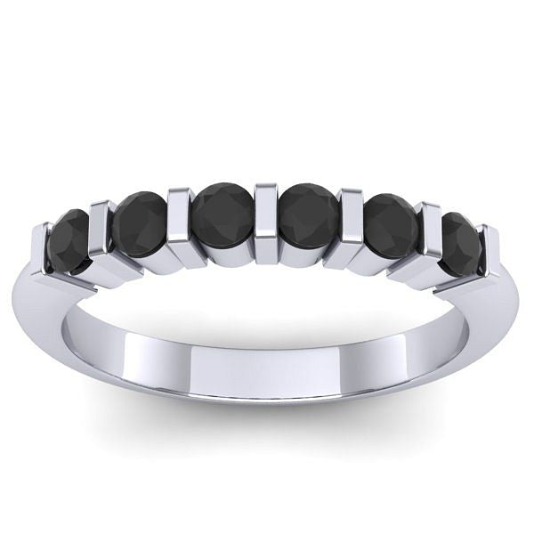 Inel cu diamante negre rotund