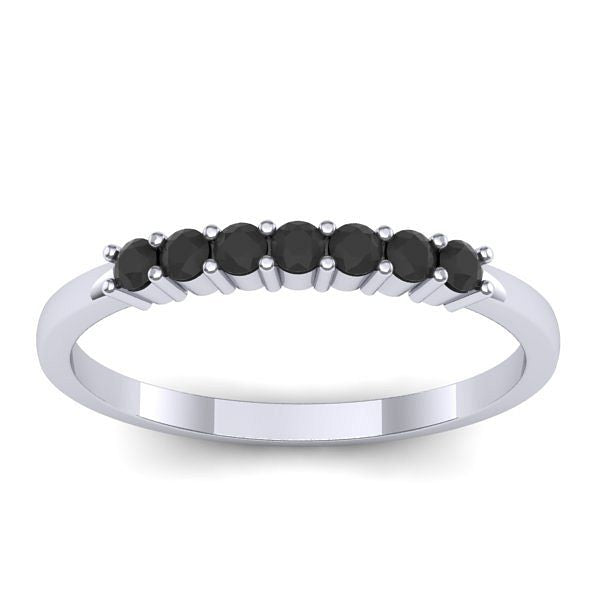 Inel de logodna cu diamante negre rotund