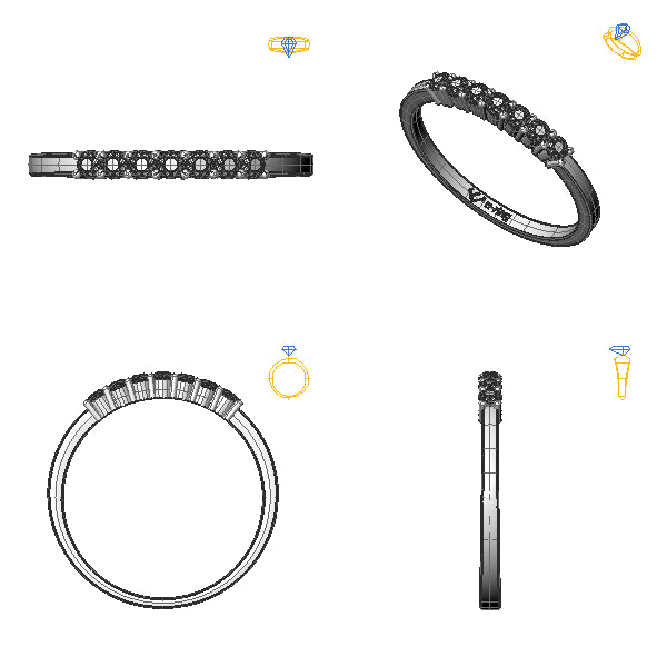 Inel logodna eternity cu diamante