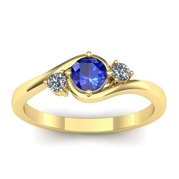 Inel cu safir rotund