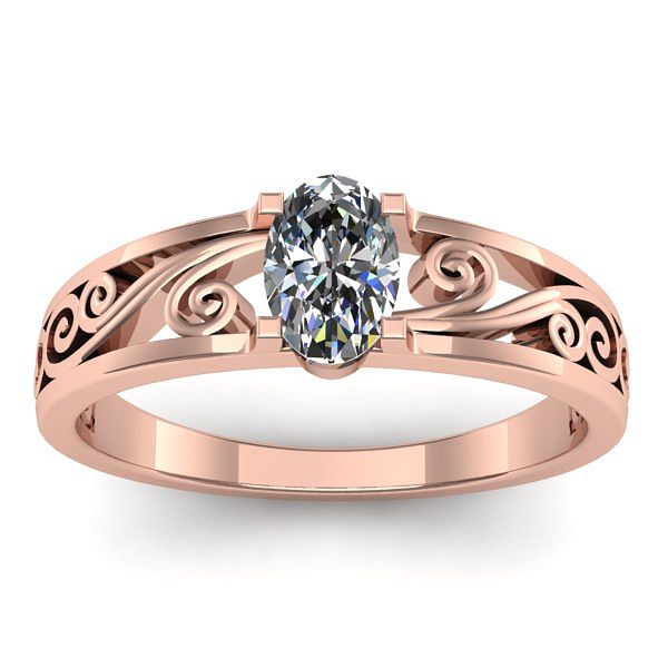 Inel de logodna cu safir alb oval