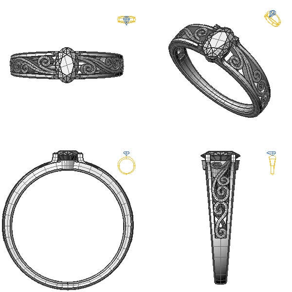 Inel de logodna personalizat cu safir