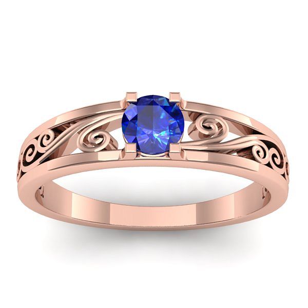 Inel cu safir rotund