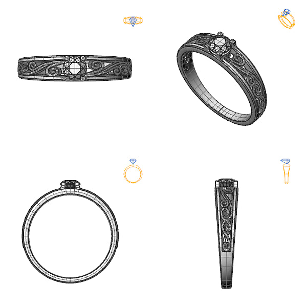 Inel logodna solitaire cu diamant