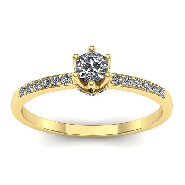 Inel de logodna cu diamant rotund