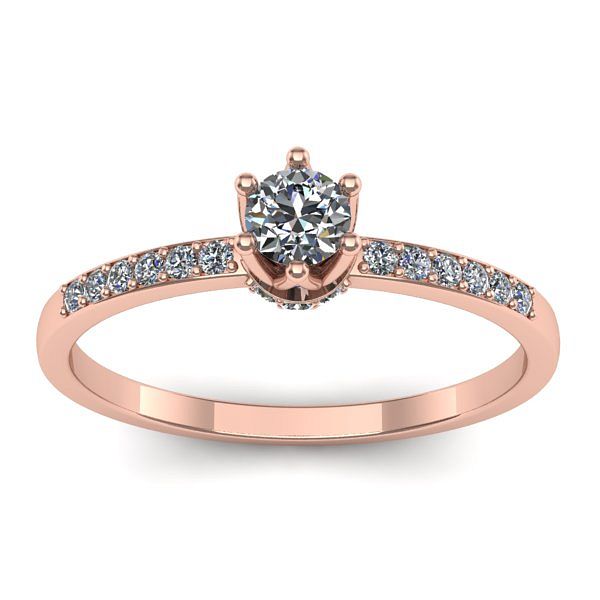 Inel de logodna cu diamant rotund