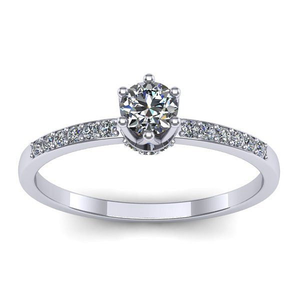 Inel de logodna cu diamant rotund