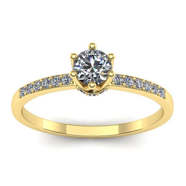 Inel logodna cu diamant de laborator rotund