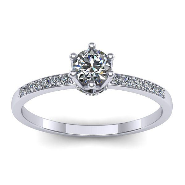 Inel cu diamant rotund