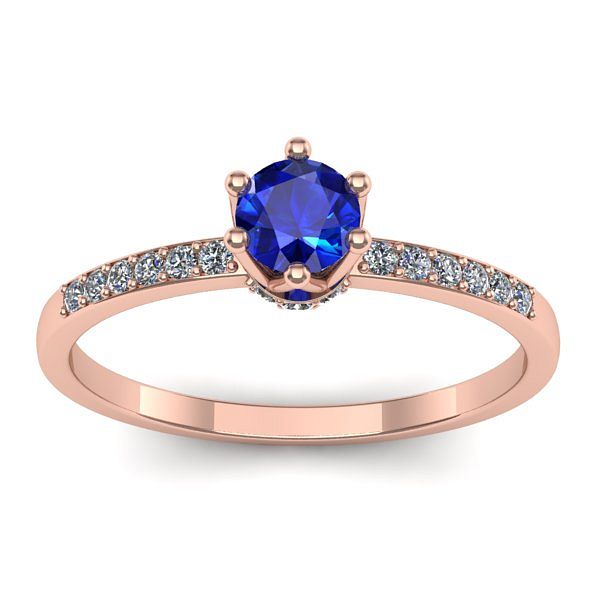 Inel cu safir rotund