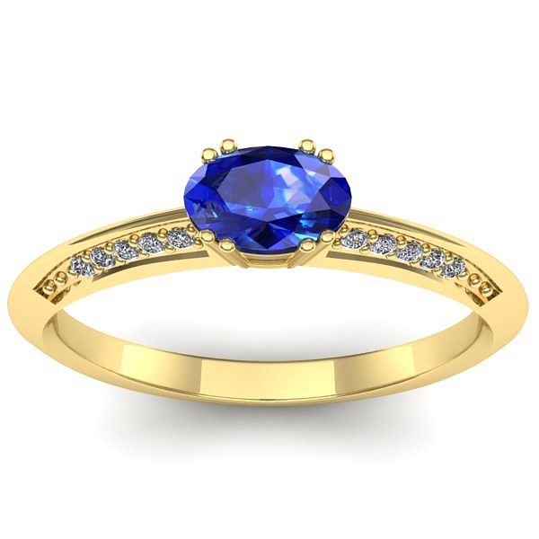 Inel cu safir oval
