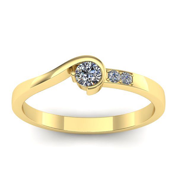 Inel de logodna cu diamant rotund