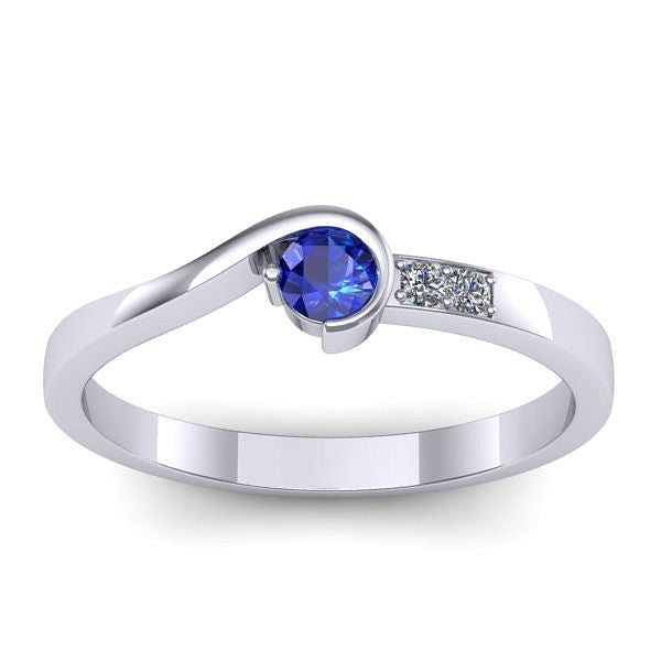 Inel cu safir rotund