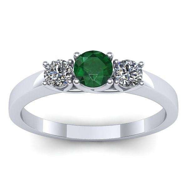 Inel cu smarald rotund