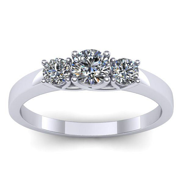 Inel cu diamant rotund