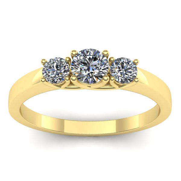 Inel logodna cu diamant rotund