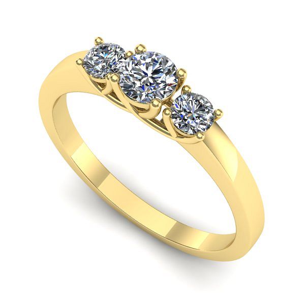 Inel logodna din aur galben cu diamant