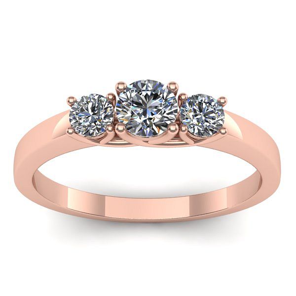 Inel logodna cu diamant rotund