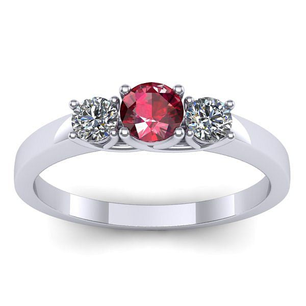 Inel cu rubin rotund