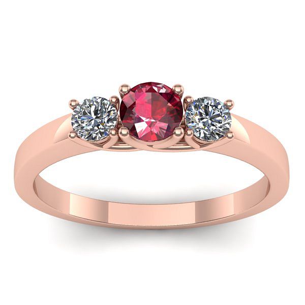 Inel cu rubin rotund