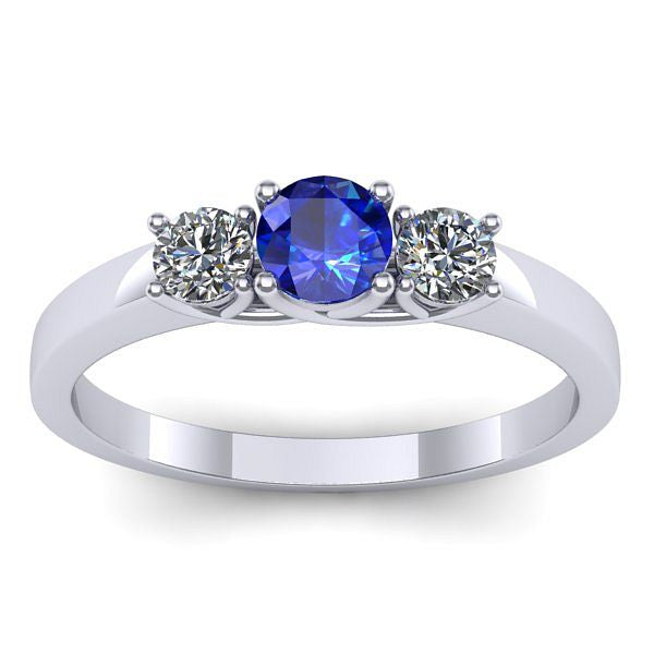 Inel logodna cu safir rotund