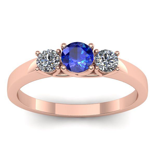 Inel de logodna cu safir rotund