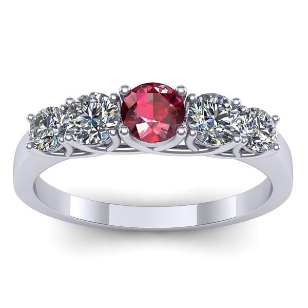 Inel cu rubin rotund