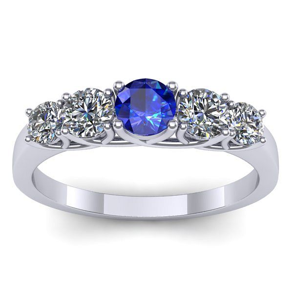 Inel cu safir rotund